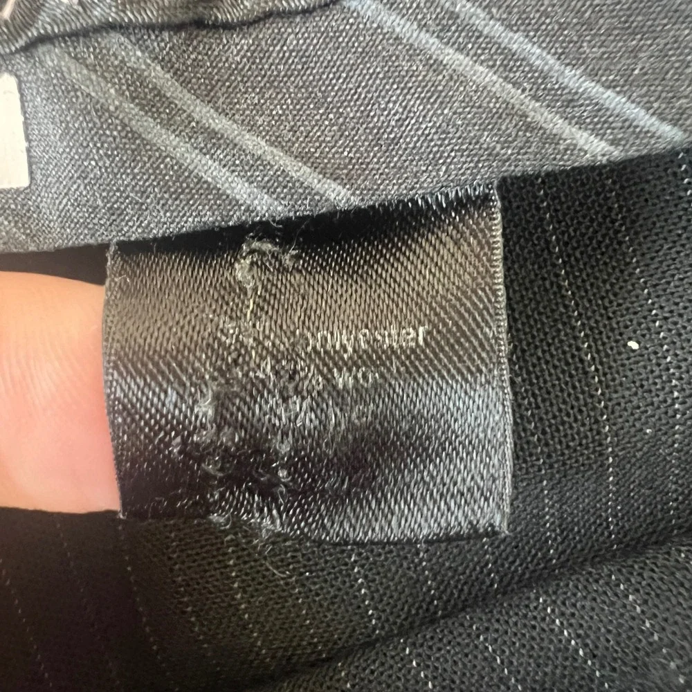 The Limited Dress Pants Womens 6 Black Pinstripe Cassidy Fit Wool Blend Wide Leg